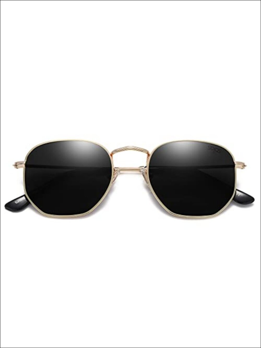 Polarized Square Hexagonal Polygon Sunglasses UV400 Full Rim Metal